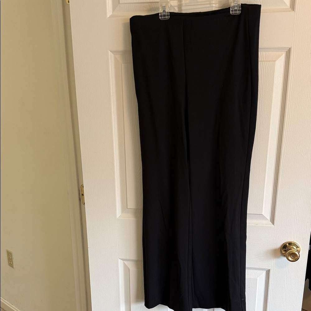 Calvin Klein Black Wide-Leg Dress Pants